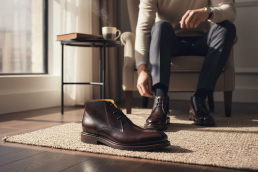 Bota Chukka Camaleón Vino 102 Goodyear Welt {Preventa}