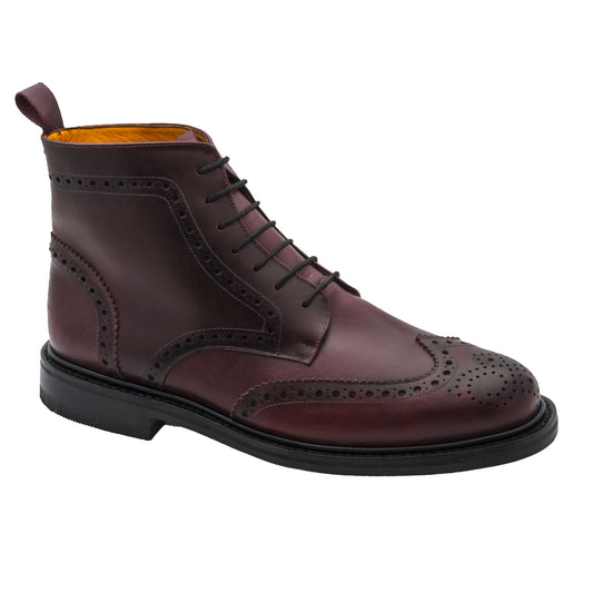 Bota Pull-Up Vino Brogue 603 Goodyear Welt {Preventa}