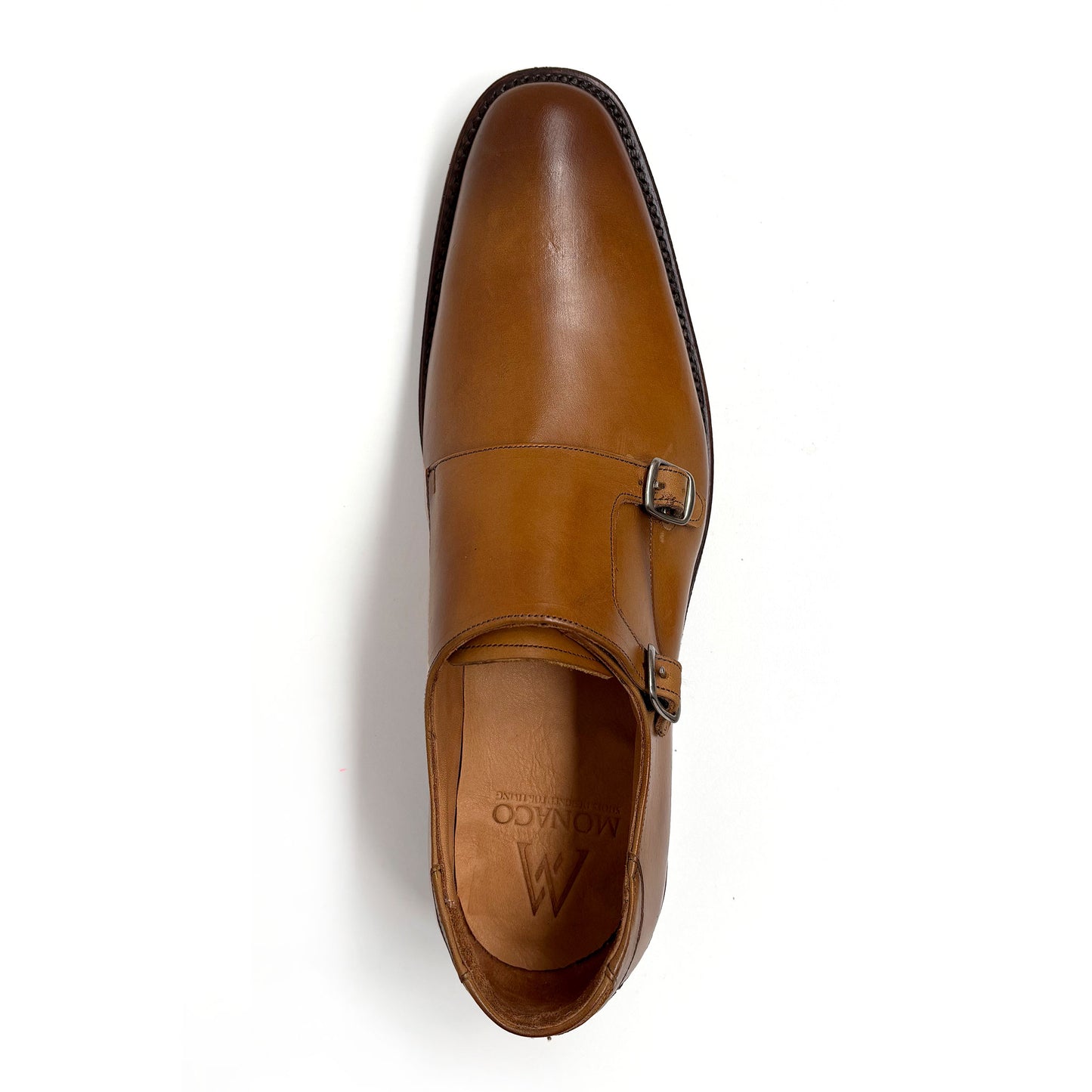 Double Monk Strap Atanado Miel 804 Goodyear Welt